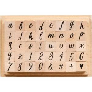 Casual Letters &amp; Numbers Rubber Stamp Set