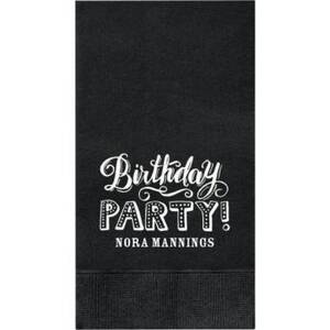 Chalk Birthday Party Custom Guest Napkins