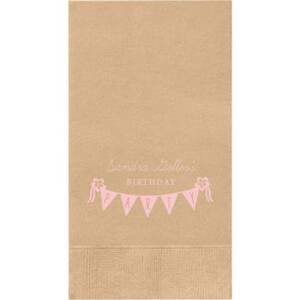 Rustic Banner Party Custom Guest Napkins