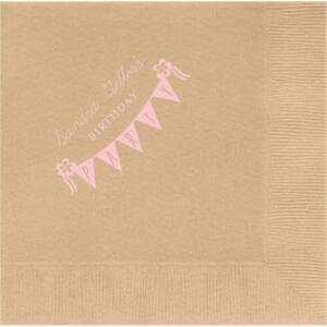 Rustic Banner Party Custom Lunch Napkins