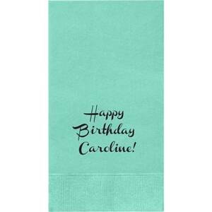Birthday Script Custom Guest Napkins
