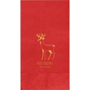 Reindeer Custom Guest Napkins