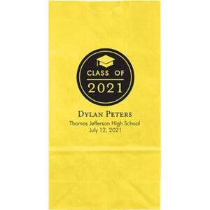 Graduation Button Small Custom Favor Bags