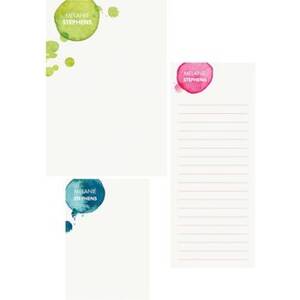 Watercolor Splash Mixed Personalized Note Pads