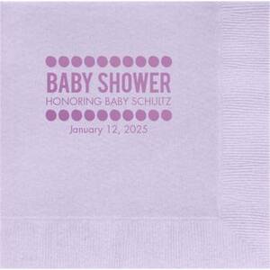 Baby Shower Dots Custom Lunch Napkins