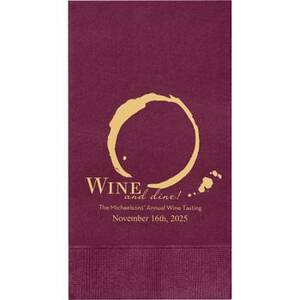 Wine & Dine Custom Guest Napkins