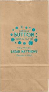 Button Baby Shower Small Custom Favor Bags