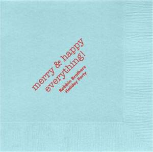 Merry & Happy Everything Custom Lunch Napkins