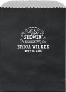 Chalkboard Baby Shower Custom Wax Lined Bags