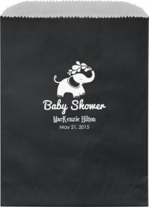 Elephants Baby Shower Custom Wax Lined Bags
