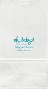 Oh Baby Shower Large Custom Favor Bags