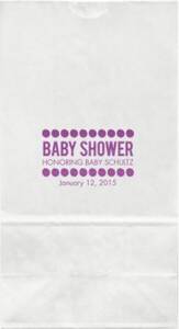 Baby Shower Dots Large Custom Favor Bags