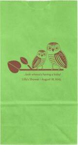 Owls Baby Shower Small Custom Favor Bags