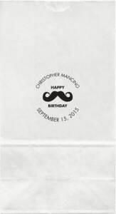 Moustache Large Custom Favor Bags