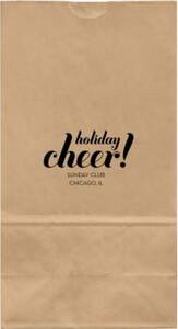 Holiday Cheer Large Custom Favor Bags