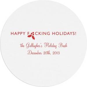 Happy Fing Holidays Custom Coasters