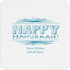 Hanukkah Chalkboard Custom Coasters