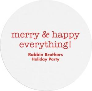 Merry & Happy Everything Custom Coasters