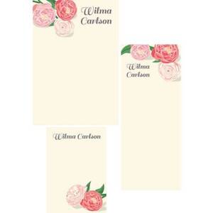 Peonies Mixed Personalized Note Pads