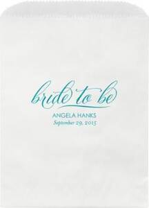 Bride To Be Custom Wax Lined Bags