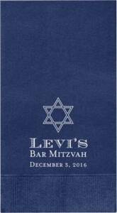 Traditional Mitzvah Custom Guest Napkins