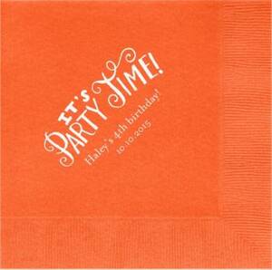 It's Party Time Custom Lunch Napkins