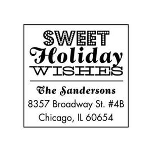 Sweet Holiday Wishes Custom Stamp