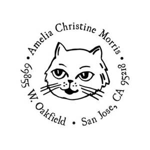 Cat Circle Custom Stamp
