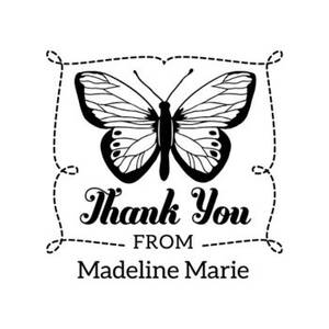 Butterfly Thank You Custom Stamp