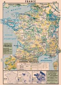 Map of France Flat...
