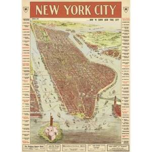 New York City Map Flat Wrap