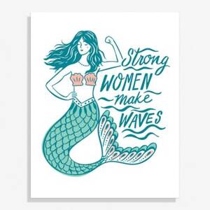 Strong Women Make Waves Medium Art Print