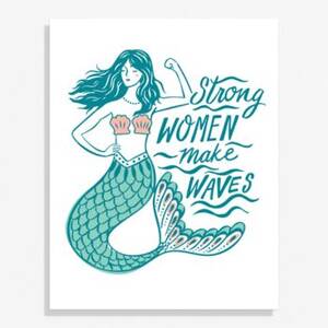 Strong Women Make Waves Large Art Print