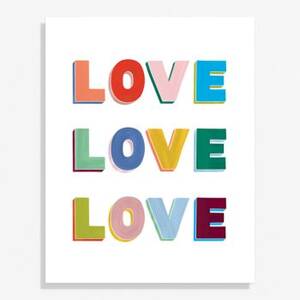 Love Love Love Large Art Print
