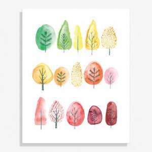 Colorful Trees Medium Art Print