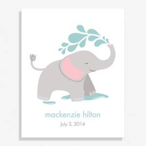 Baby Elephant Medium Art Print