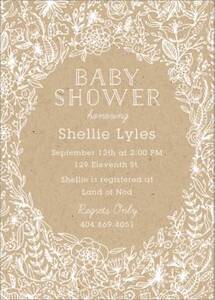 Wedding Flowers Baby Shower Invitation