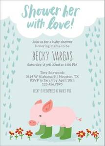 Shower Her With Love Baby Shower Invitation