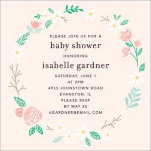 Daisy Floral Wreath Baby Shower Invitation