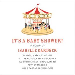 Carousel Baby Shower Invitation