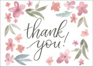 Watercolor Floral Baby Thank You Notes