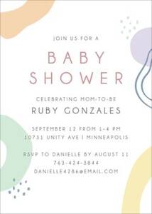 Abstract Shapes Baby Shower Invitation