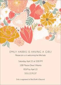 Bold Blooms Baby Shower Invitation
