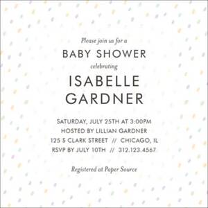 Rainbow Dot Baby Shower Invitation