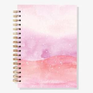17-Month Pink Watercolor Custom Planner