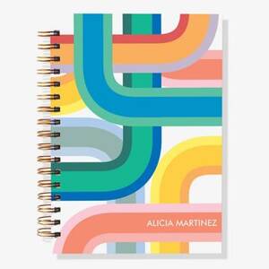 12-Month Colorful Curves Custom Planner