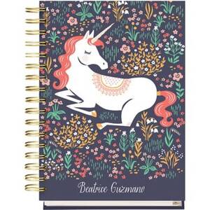 17-Month Floral Unicorn Custom Planner
