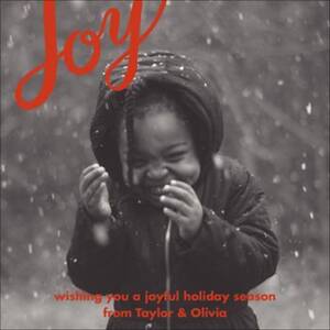 Joy Script Holiday Photo Card Square