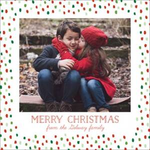 Holiday Flurry Photo Card Square