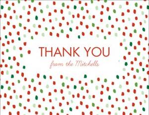 Holiday Flurry Thank You Card